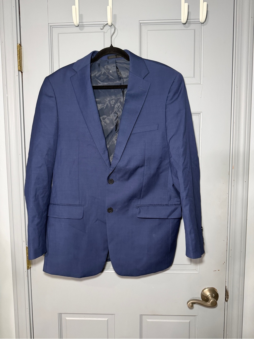 Calvin Klein Mens 41R Blue 100% Wool Blazer Sport Coat Two Button